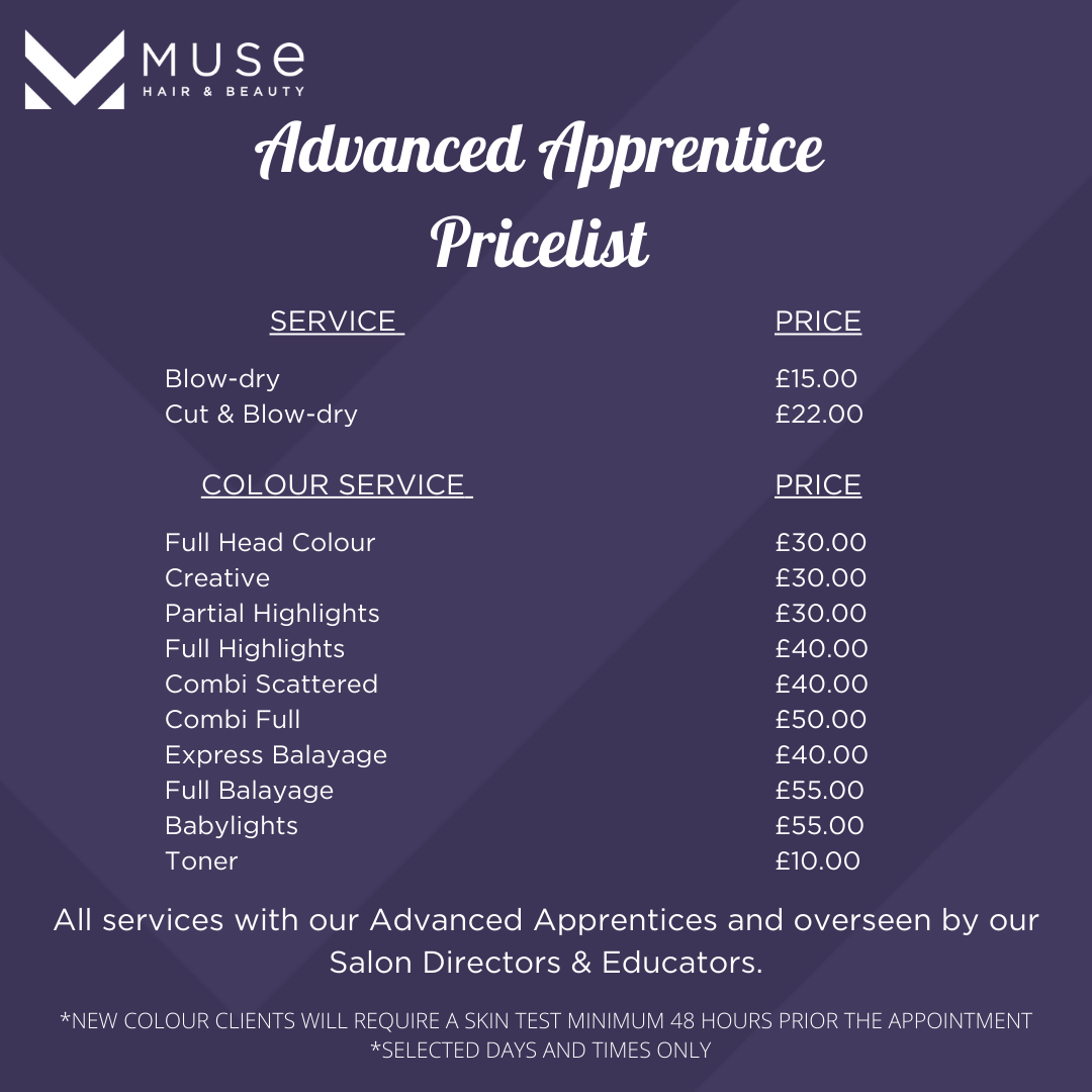 academy hair prices at muse hair and beauty salon in broadway