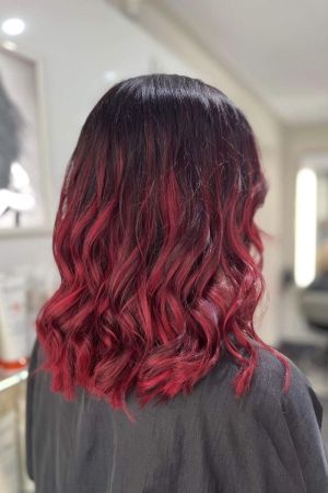 vibrant red hair colour at muse hairdressers broadway, cotwolds vibrant red hair colour at muse hairdressers broadway, cotwolds